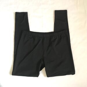 Heirloom black leggings full length 28” vintage womens large USA Poly/ Spandex